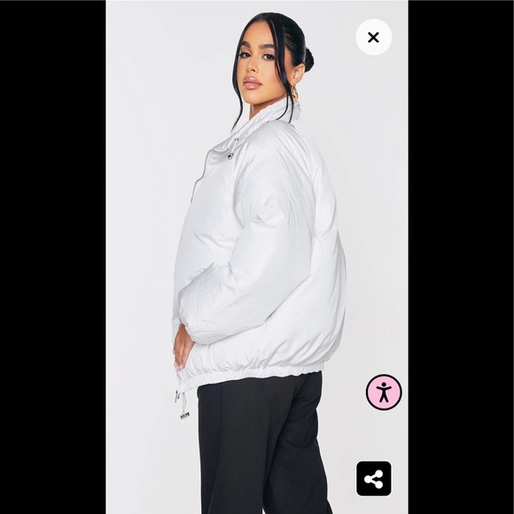 Pretty Little Thing Puff Jacket size 8 US - Picture 4 of 12